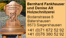 Bernhard Fankhauser und Denise Alt Holzschnitzerei 