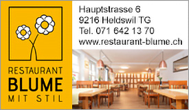 Restaurant Blume mit Stil